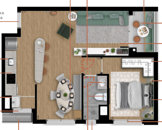 Imagem Apartamento com 2 Quartos à Venda,  em Centro Cívico - Mogi das Cruzes