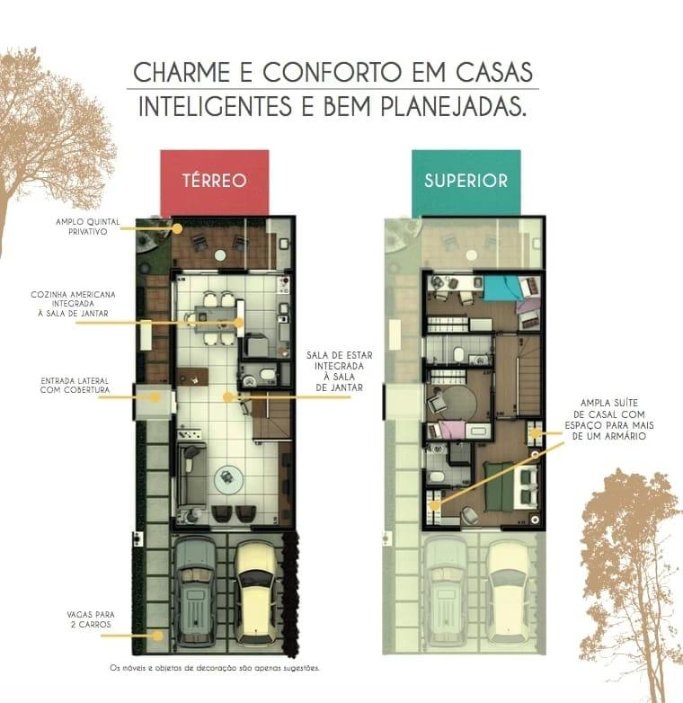 Imagem Casa de Condomínio com 3 Quartos à Venda, 84 m² em Jardim Carlos Cooper - Suzano