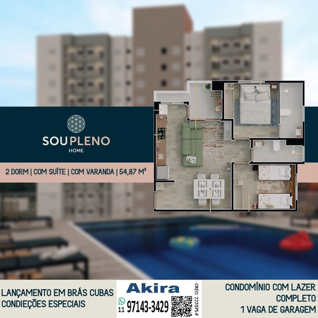 Imagem Apartamento com 2 Quartos à Venda, 54 m² em Vila Cintra - Mogi das Cruzes