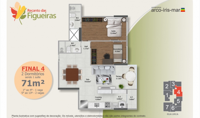 Imagem Apartamento com 2 Quartos à Venda, 73 m²em Guilhermina - Praia Grande