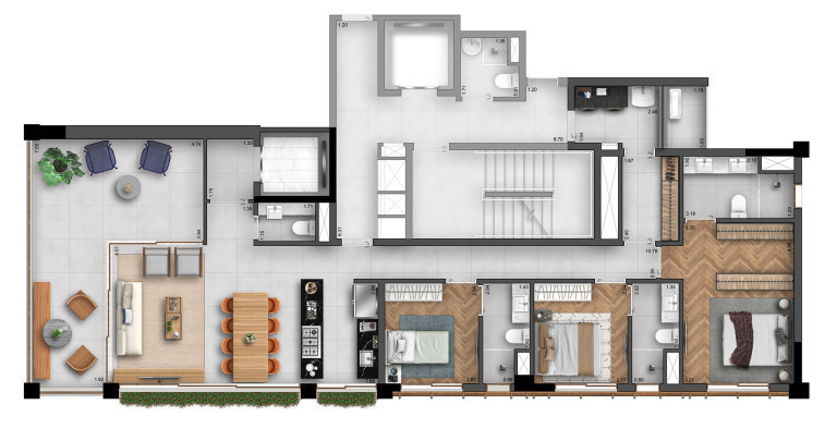 Foto do imóvel: Apartamento com 3 Quartos à Venda, 147 m² em Itaim Bibi - São Paulo