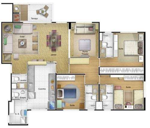 Imagem Apartamento com 4 Quartos à Venda, 123 m² em Parque Rural Fazenda Santa Cândida - Campinas