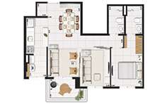 Imagem Apartamento com 2 Quartos à Venda, 63 m² em Marapé - Santos