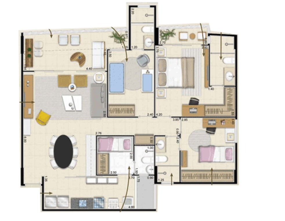 Imagem Apartamento com 3 Quartos à Venda, 105 m² em Cambeba - Fortaleza