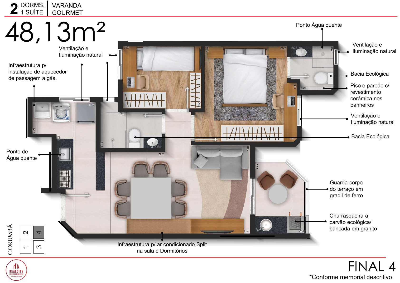 Imagem Apartamento com 2 Quartos à Venda, 48 m² em Vila Alice - Santo André