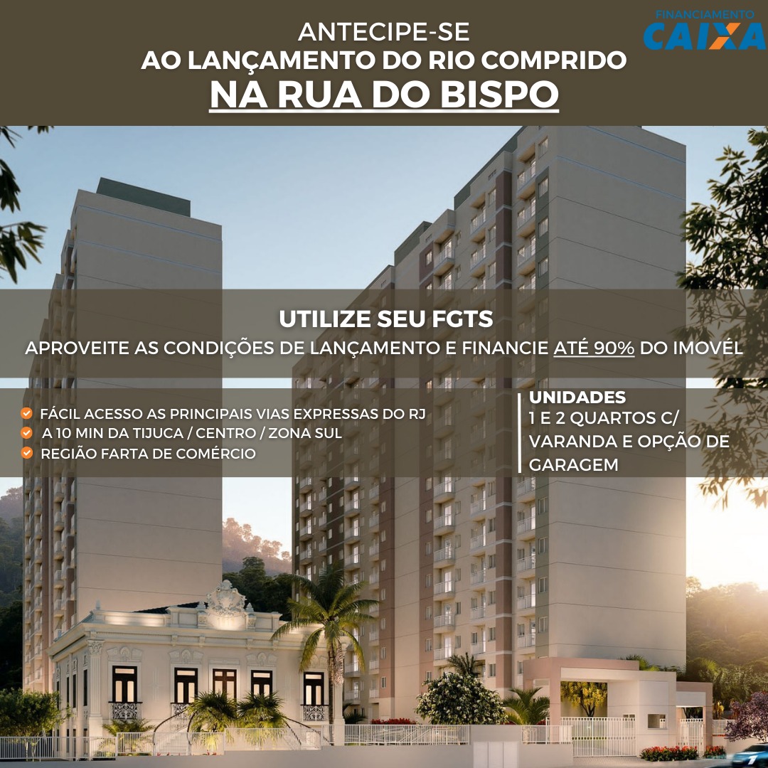 Apartamento com 2 Quartos à Venda, 46 m²em Rio Comprido - Rio de Janeiro