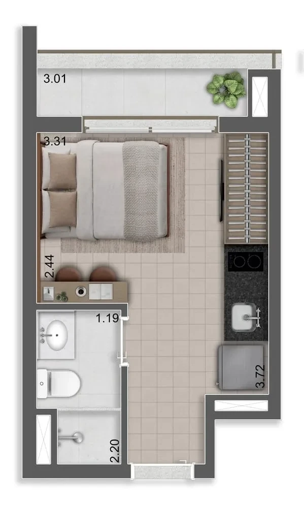 Imagem Apartamento com 1 Quarto à Venda, 31 m² em Indianópolis - São Paulo