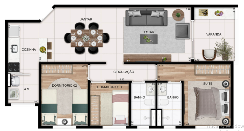 Imagem Apartamento com 3 Quartos à Venda, 70 m² em Centro - Diadema