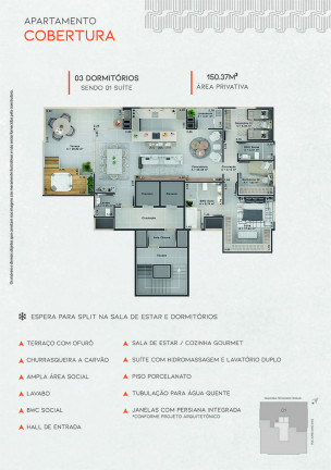 Imagem Apartamento com 3 Quartos à Venda, 78 m²em São Cristóvão - Criciúma