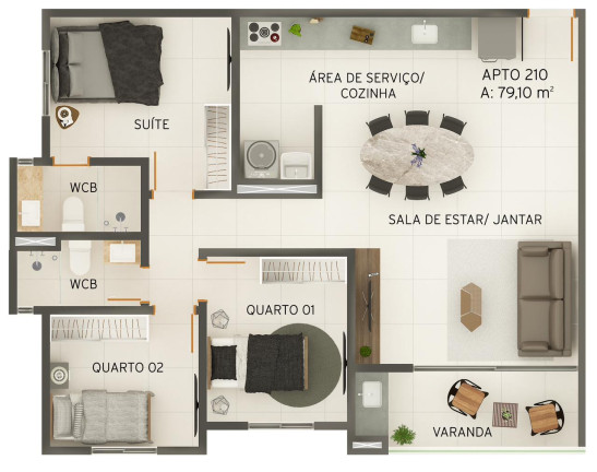 Imagem Apartamento com 2 Quartos à Venda, 62 m² em Aeroclube - João Pessoa