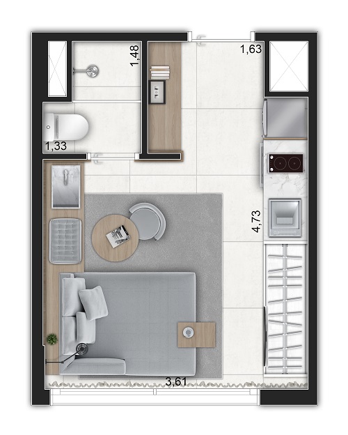 Imagem Apartamento com 1 Quarto à Venda, 20 m²em Moema - São Paulo