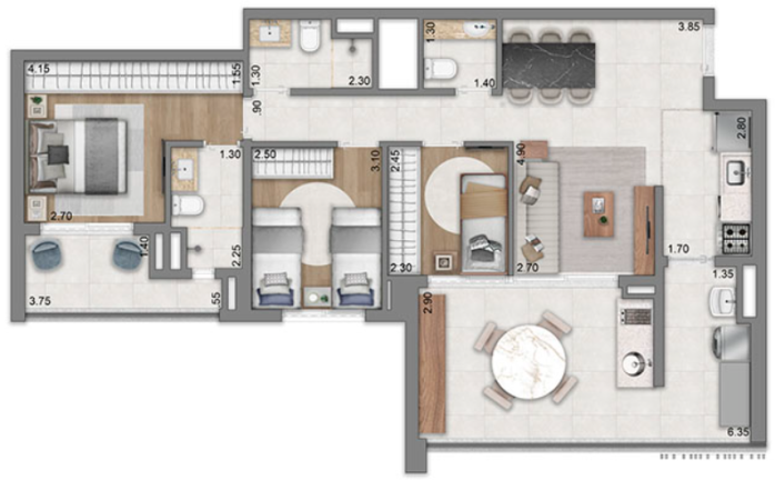 Imagem Apartamento com 3 Quartos à Venda, 134 m²em Jardim das Acácias - São Paulo