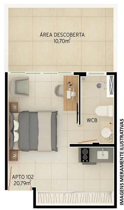 Imagem Loft com 1 Quarto à Venda, 19 m² em Intermares - Cabedelo