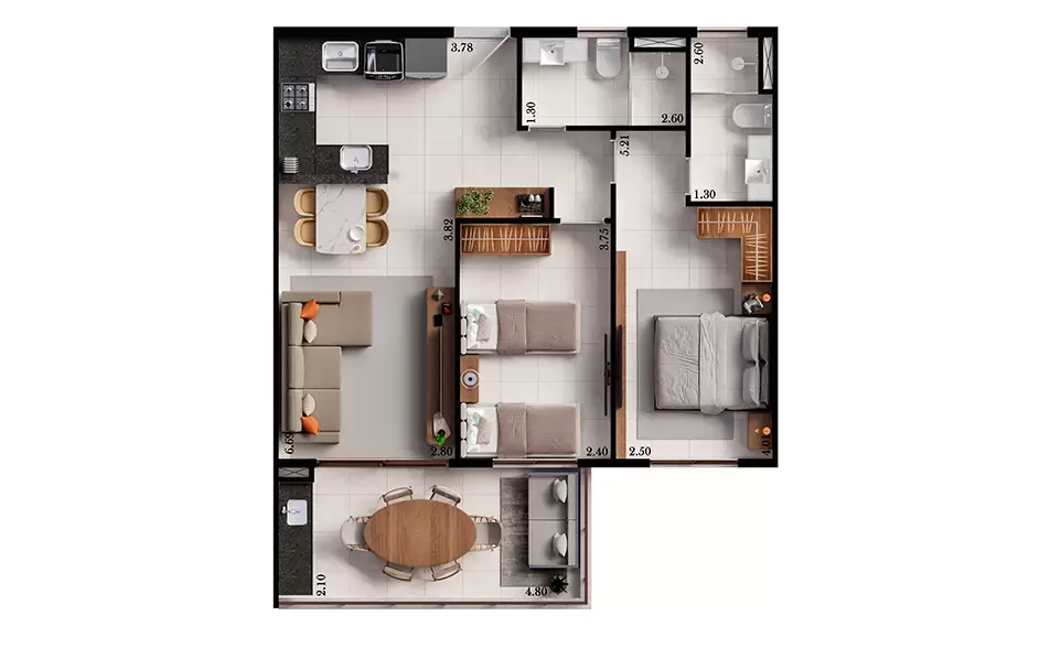 Imagem Apartamento com 1 Quarto à Venda, 29 m² em Porto das Dunas - Aquiraz