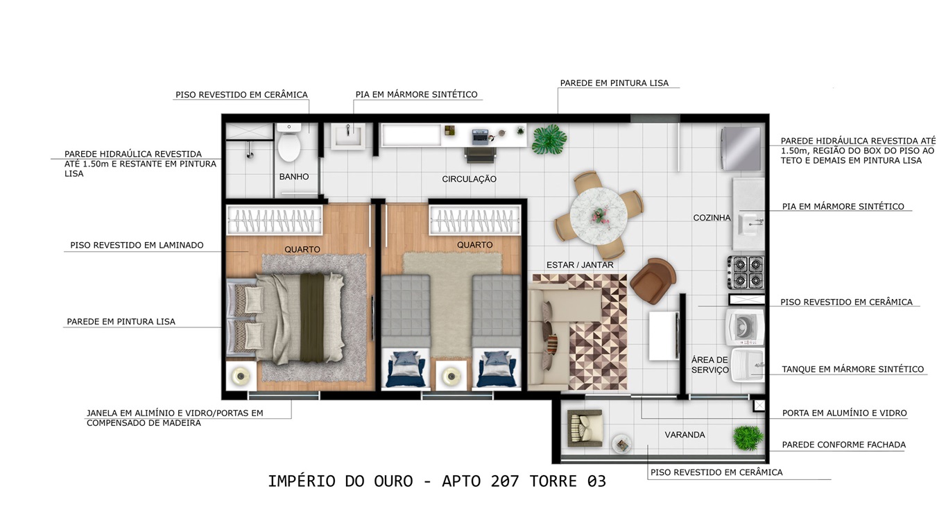 Imagem Edifício Residencial com 2 Quartos à Venda, 46 m²em Rio do Ouro - São Gonçalo