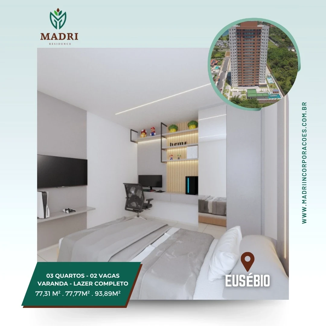 Foto do imóvel: Apartamento com 3 Quartos à Venda, 77 m² em Centro - Eusébio