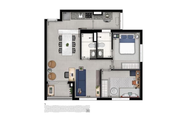 Imagem Apartamento com 3 Quartos à Venda, 45 m²em Vila Sônia - São Paulo