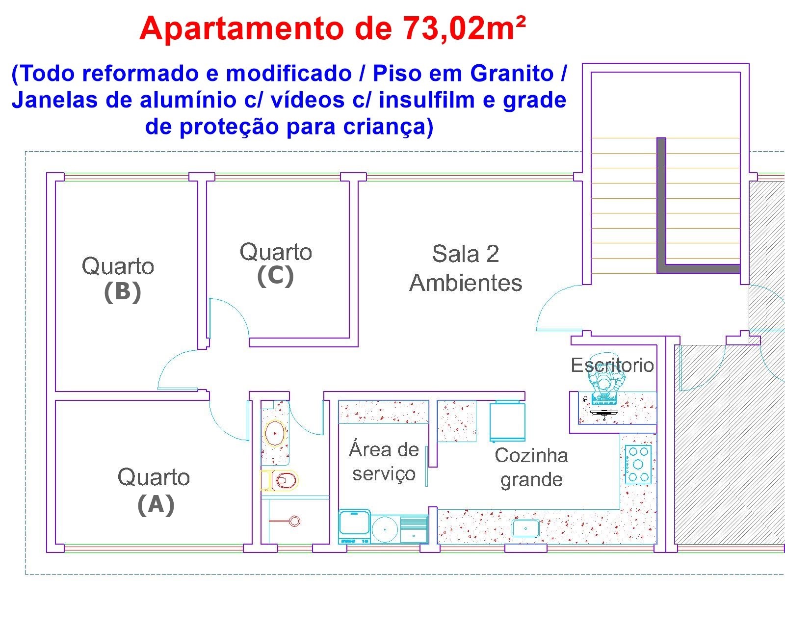Foto do imóvel: Apartamento com 3 Quartos à Venda, 73 m²em Coqueiral de Itaparica - Vila Velha