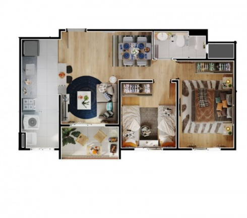 Imagem Apartamento com 2 Quartos à Venda, 50 m² em Jardim Record - Taboão da Serra