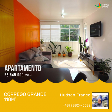 Apartamento com 3 Quartos à Venda, 118 m² em Córrego Grande - Florianópolis