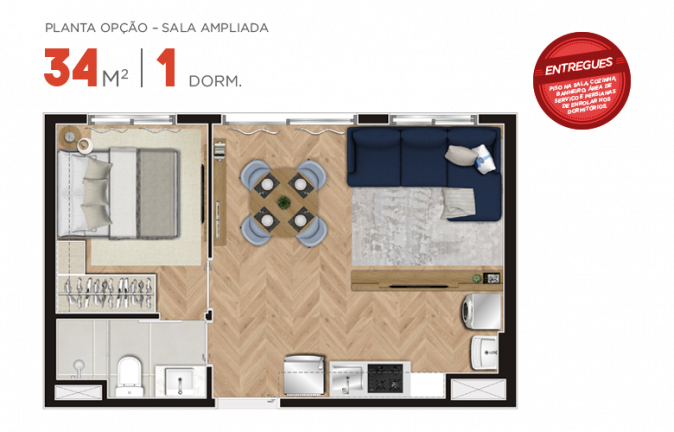 Imagem Apartamento com 2 Quartos à Venda, 34 m² em Tatuapé - São Paulo