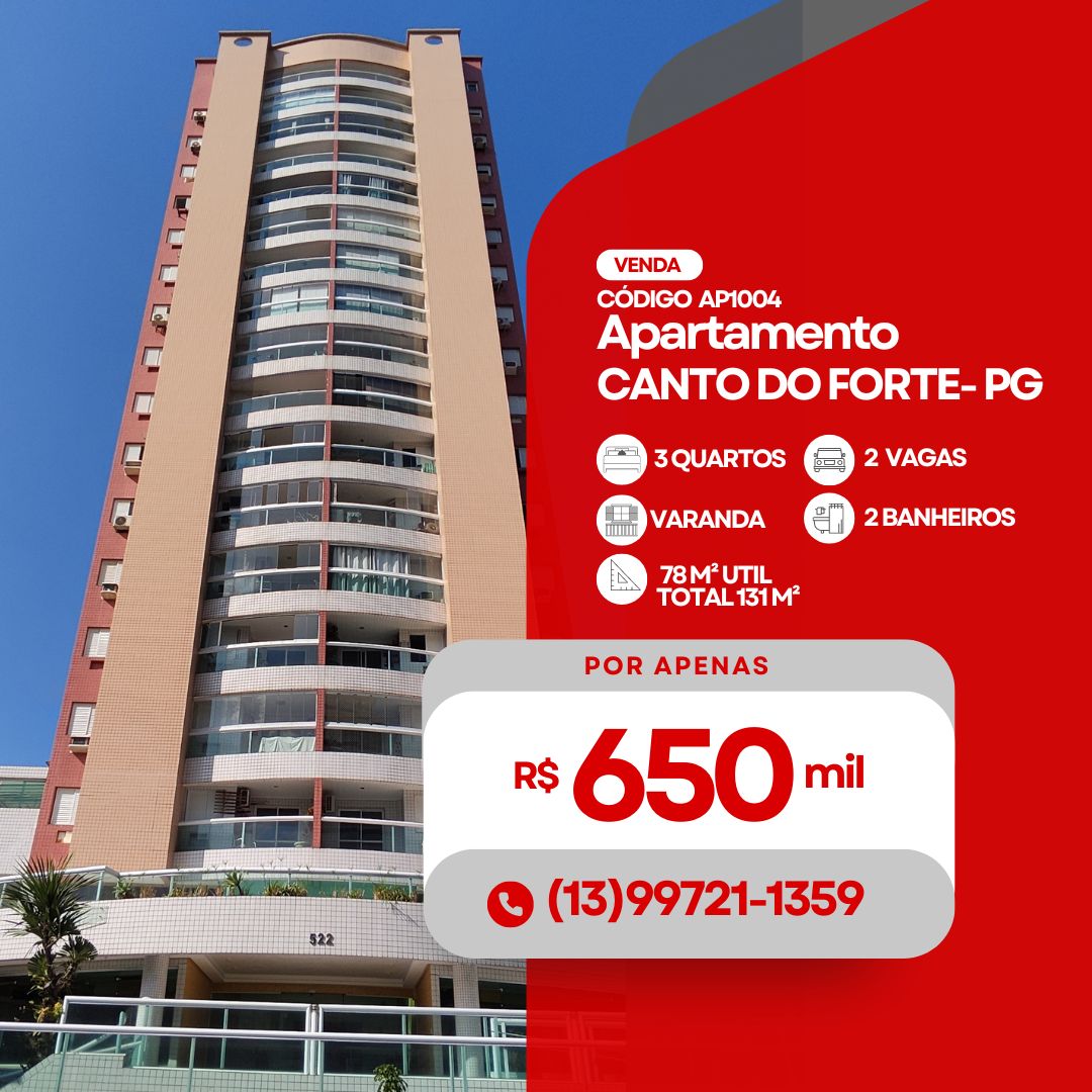 Foto do imóvel: Apartamento com 3 Quartos à Venda, 131 m²em Canto do Forte - Praia Grande