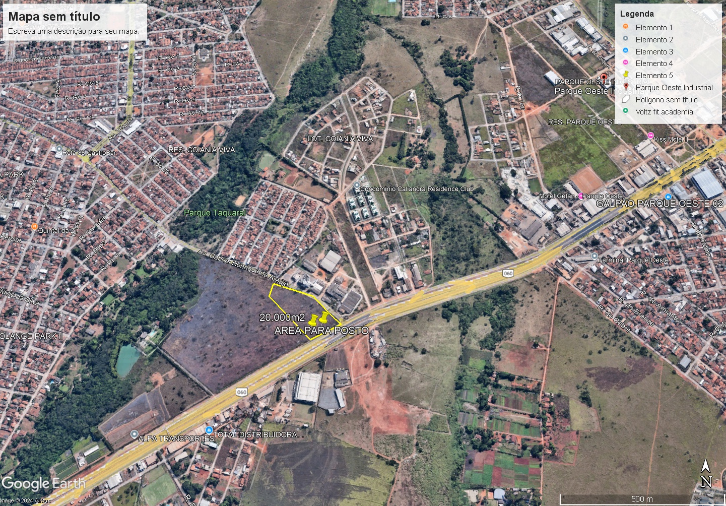 Terreno à Venda, 20 m²em Parque Oeste Industrial - Goiânia