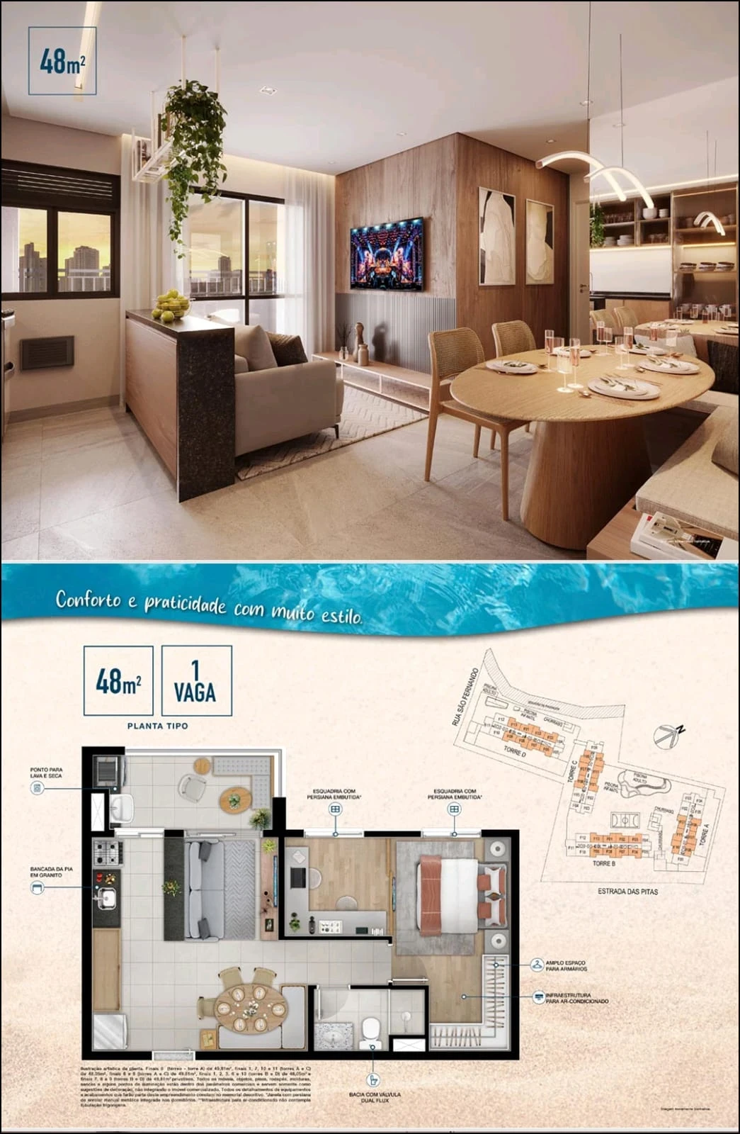 Foto do imóvel: Apartamento com 2 Quartos à Venda, 48 m² em Jardim Júlio - Barueri