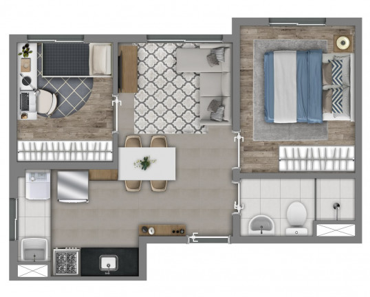 Imagem Apartamento com 2 Quartos à Venda, 34 m² em Guaianazes - São Paulo