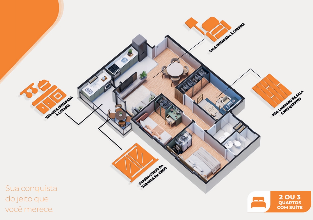 Imagem Apartamento com 3 Quartos à Venda, 64 m² em Atalaia - Aracaju