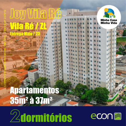 Apartamento com 2 Quartos à Venda, 35 m² em Vila Ré - São Paulo
