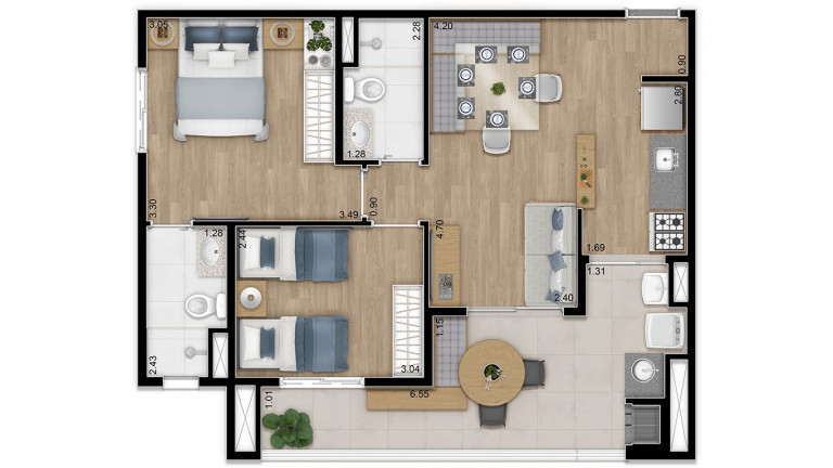 Imagem Apartamento com 2 Quartos à Venda,  em Água Branca - São Paulo