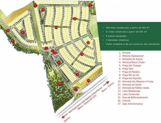 Imagem Terreno em Condomínio à Venda, 371 m² em Samambaia Parque Residencial - Bauru