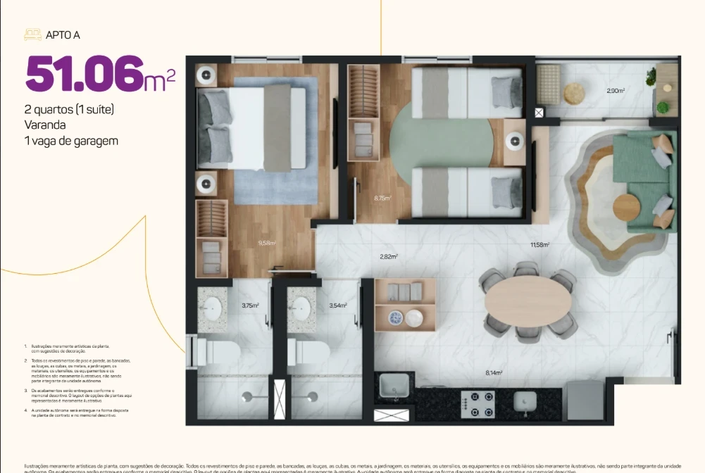 Imagem Apartamento com 3 Quartos à Venda, 51 m² em Parque Iracema - Fortaleza