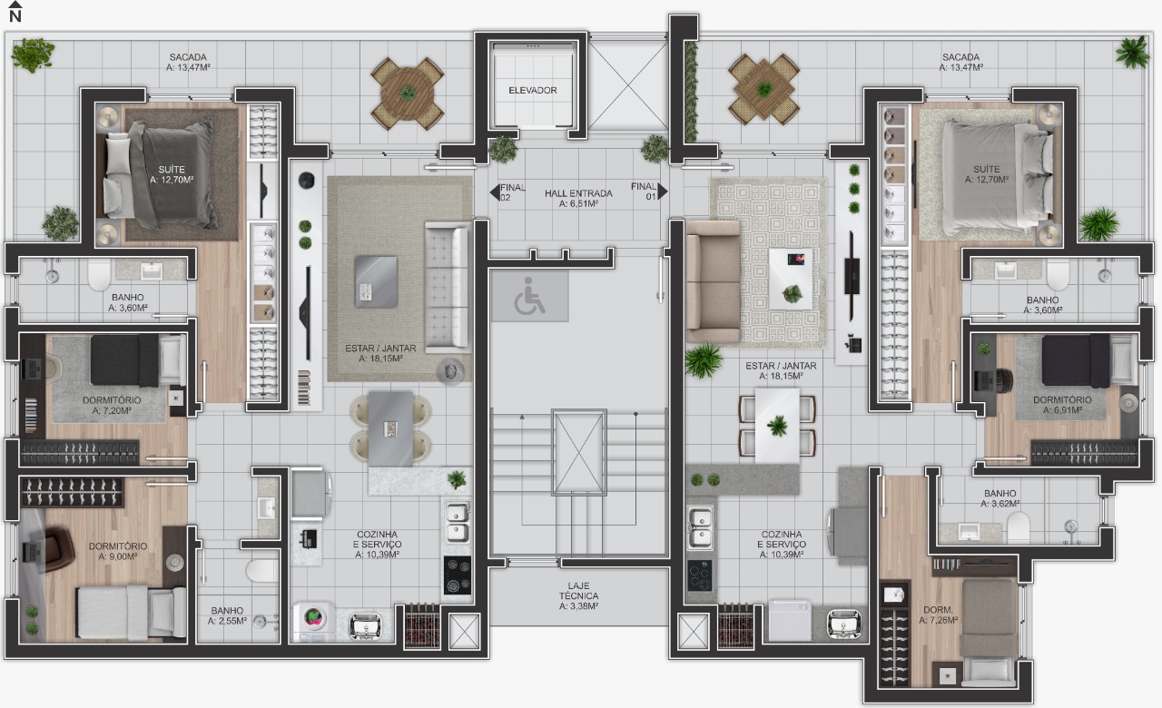 Imagem Apartamento com 3 Quartos à Venda, 81 m²em Pio X - Caxias do Sul