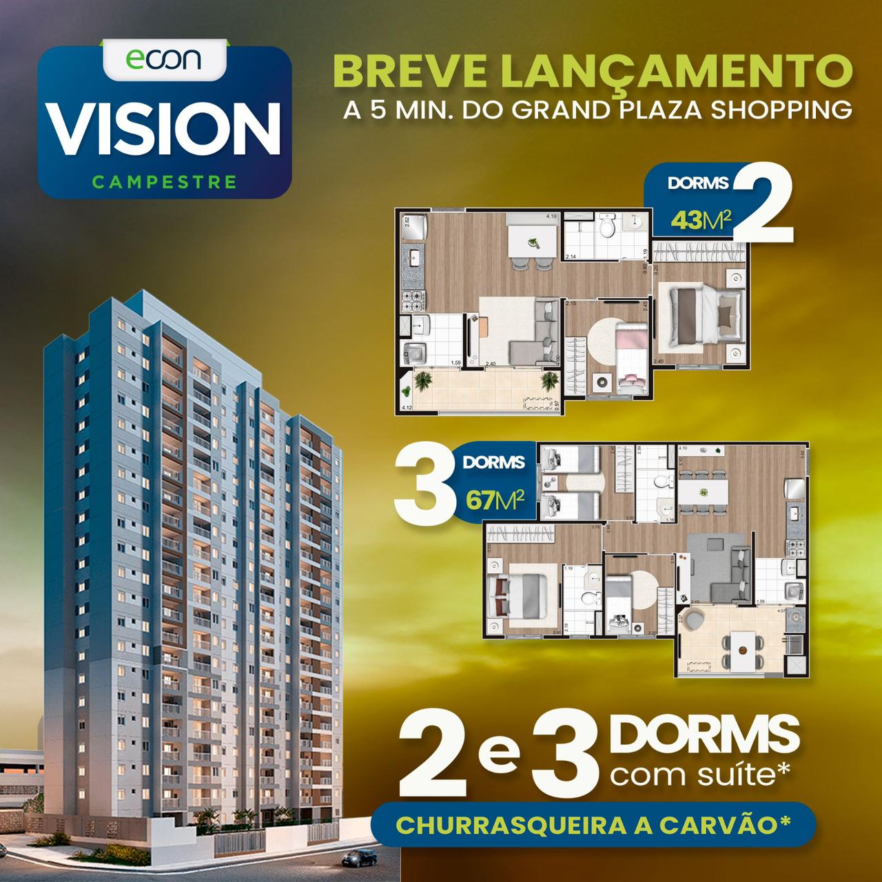 Apartamento com 2 Quartos à Venda, 44 m²em Campestre - Santo André