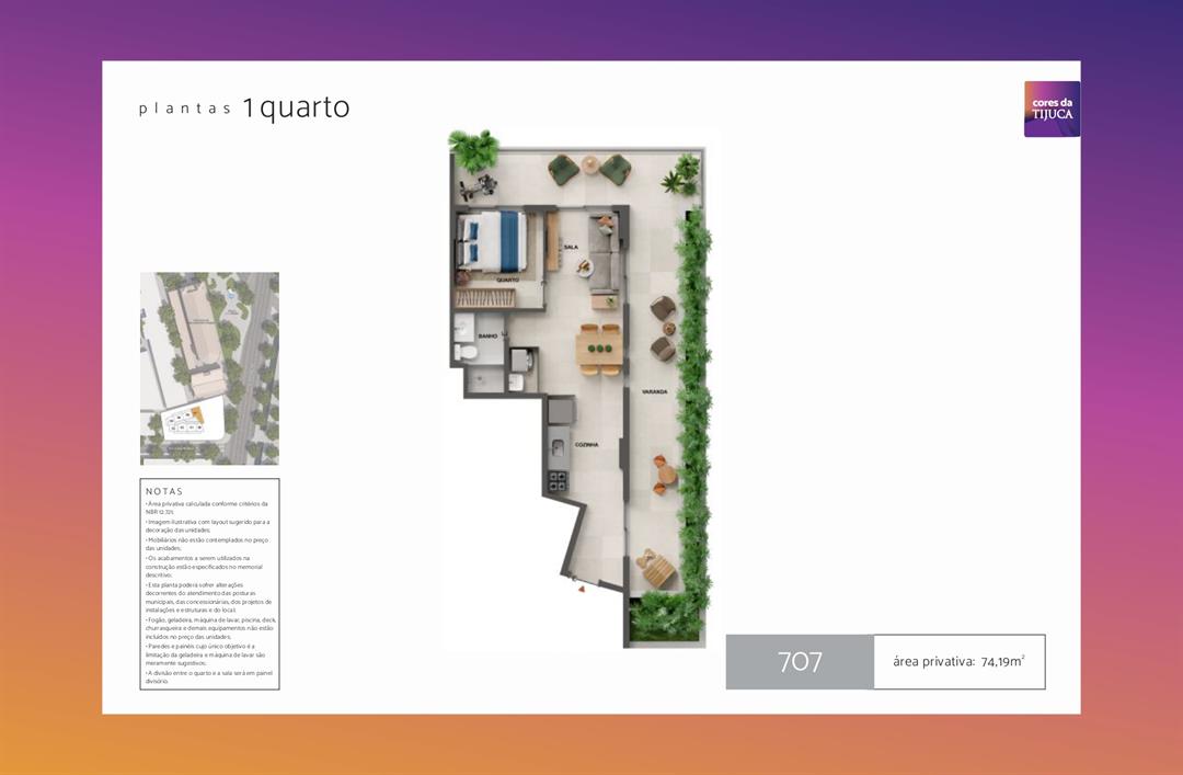 Foto do imóvel: Apartamento com 2 Quartos à Venda, 52 m² em Tijuca - Rio de Janeiro