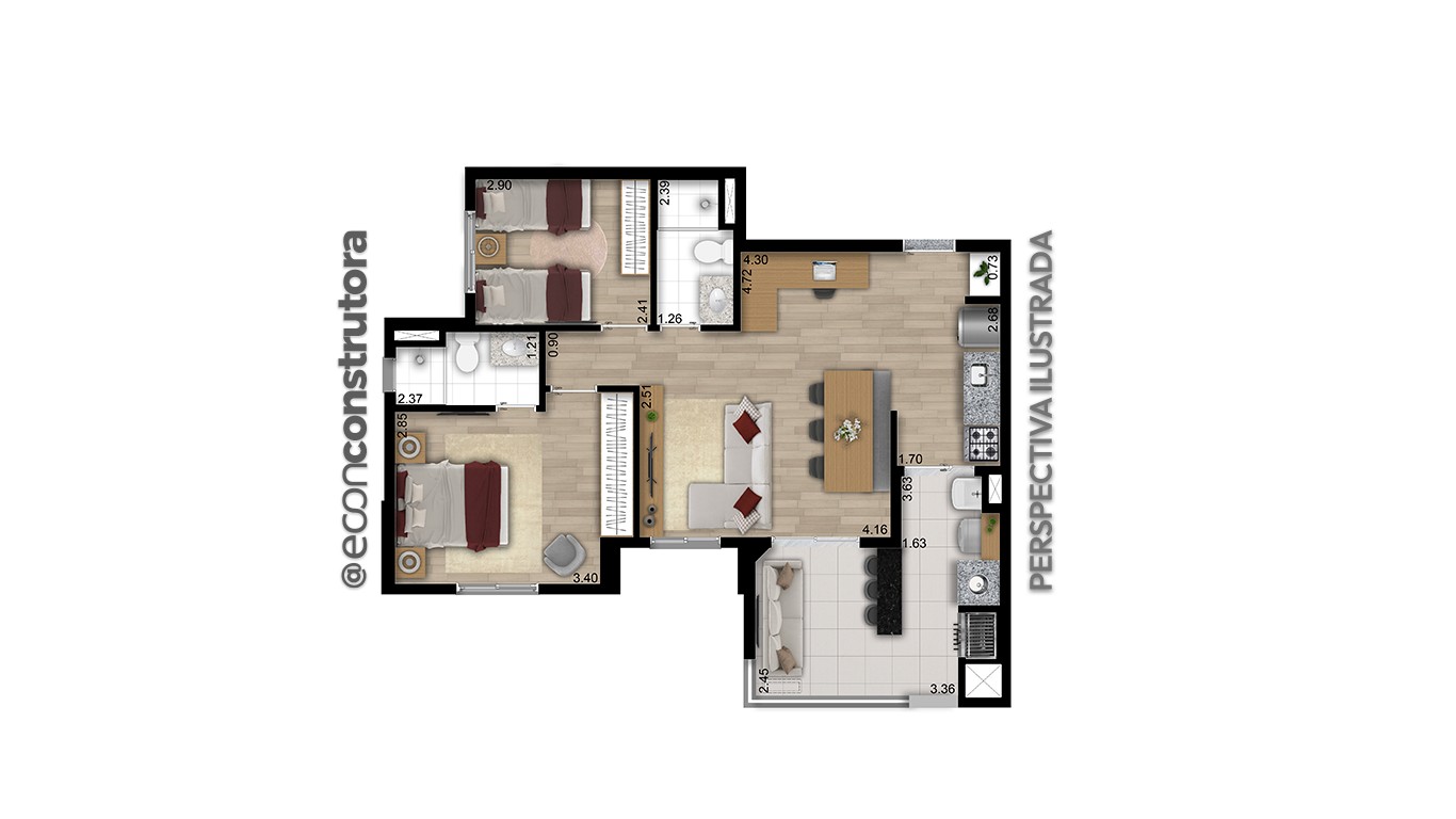 Imagem Apartamento com 2 Quartos à Venda, 49 m²em Chácara Califórnia - São Paulo