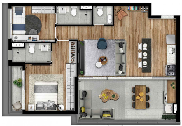 Imagem Apartamento com 3 Quartos à Venda, 88 m² em Cerqueira César - São Paulo