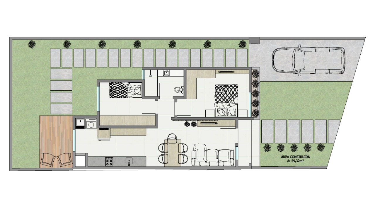 Imagem Casa com 2 Quartos à Venda, 52 m² em Santa Maria - Passo Fundo