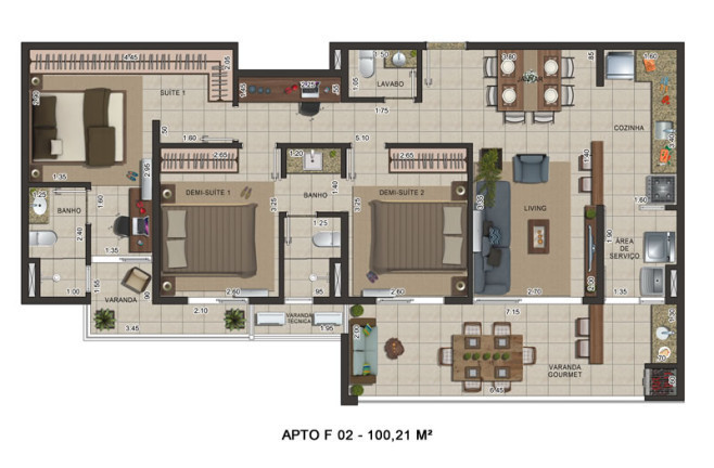 Imagem Apartamento com 3 Quartos à Venda, 101 m²em Toninhas - Ubatuba
