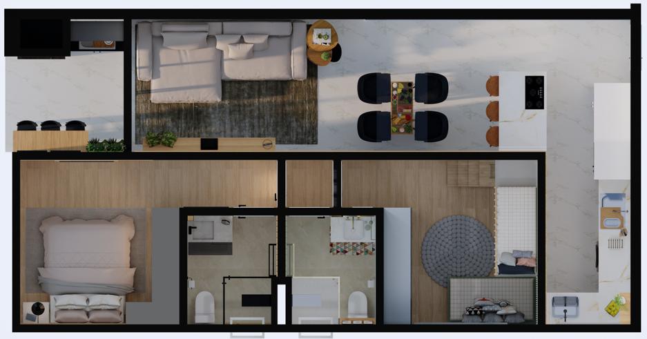 Imagem Apartamento com 2 Quartos à Venda, 66 m²em Trianon - Guarapuava