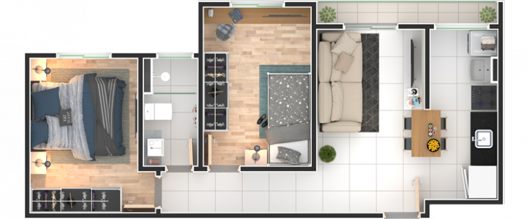 Imagem Apartamento com 2 Quartos à Venda, 48 m² em Vila Oliveira - Mogi das Cruzes