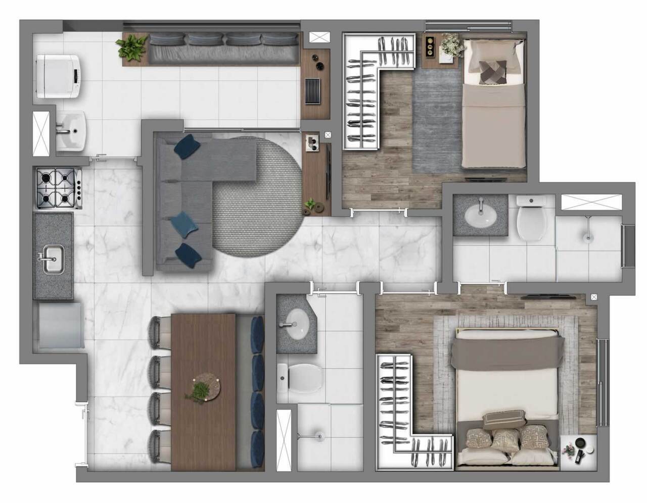 Imagem Apartamento com 2 Quartos à Venda, 39 m² em Jardim Santo Antoninho - São Paulo