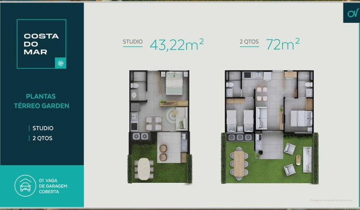 Imagem Studio com 1 Quarto à Venda, 43 m² em praia dos carneiros  - Tamandaré