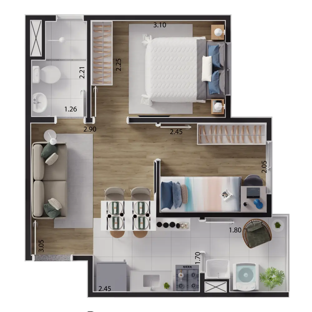 Imagem Apartamento com 2 Quartos à Venda, 36 m² em Jardim São Paulo(Zona Leste) - São Paulo
