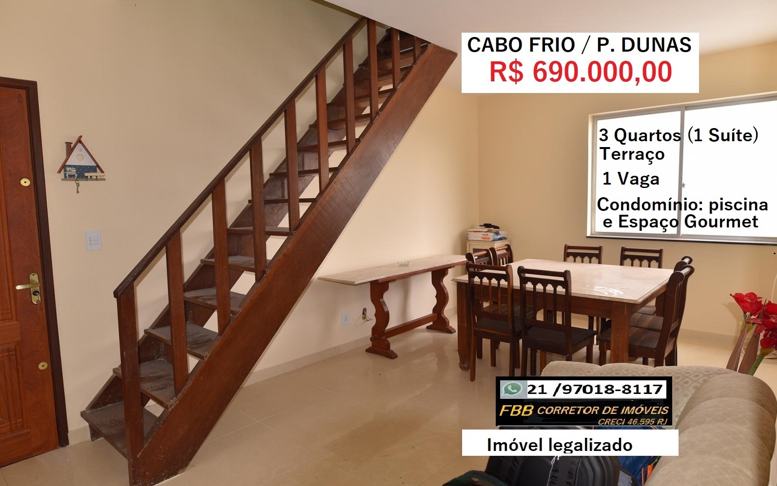 Imagem Cobertura com 4 Quartos à Venda, 120 m²em Braga - Cabo Frio