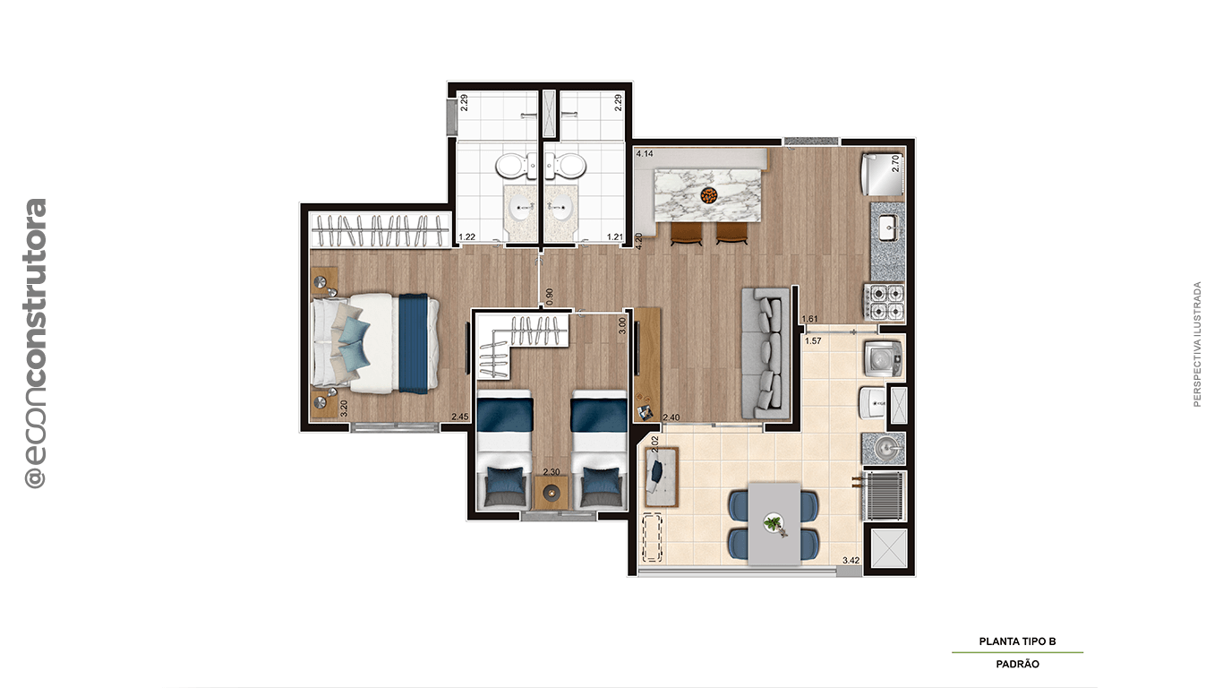 Imagem Apartamento com 2 Quartos à Venda, 53 m²em Vila Bandeirantes - São Paulo