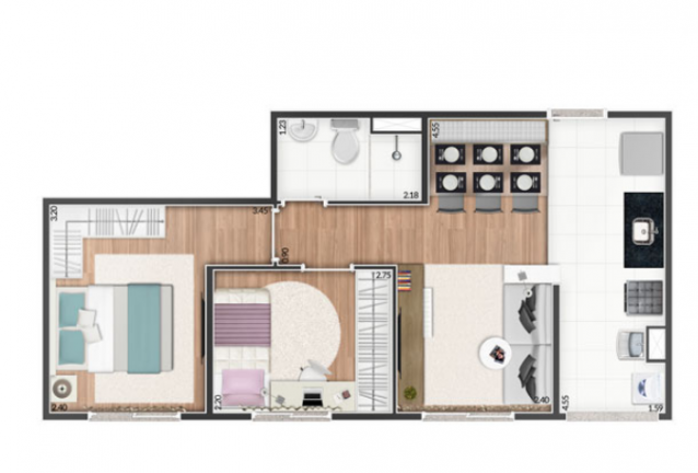 Imagem Apartamento com 2 Quartos à Venda, 42 metros em Vila Nova Cintra - Mogi das Cruzes