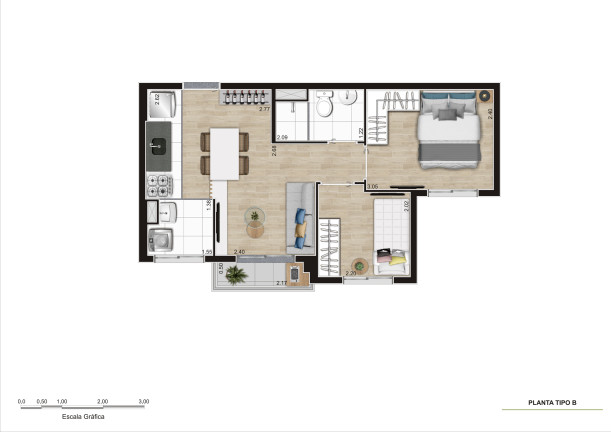 Imagem Apartamento com 2 Quartos à Venda, 39 m² em Vila Paulista - São Paulo